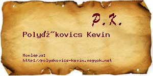 Polyákovics Kevin névjegykártya